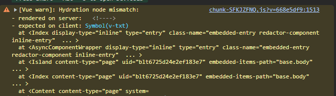 Example hydration warning
